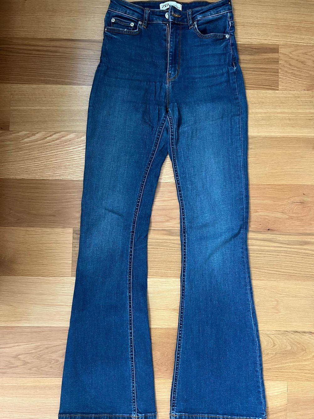 Zara Dark Blue Flare Jeans